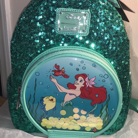 Loungefly Disney Little Mermaid Snowglobe Sequin - Picture 6 of 15